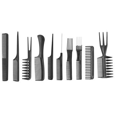 10 gab. Profesionālu matu suku ķemme Barber Hair Frizieru ķemme matu kopšanai matu veidošanas rīku komplekts