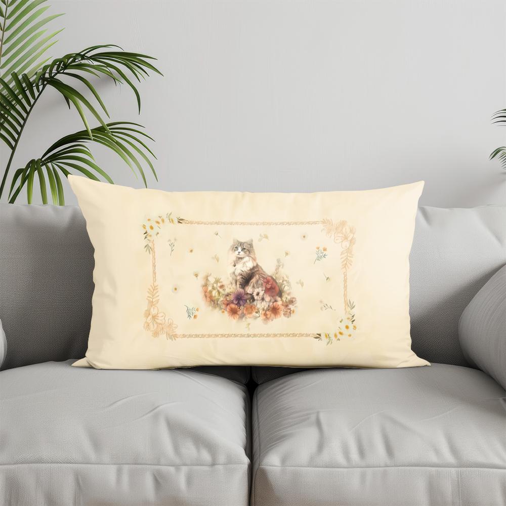 

Домашний декор Цветочный &; Наволочка Бабочка Подходит Для Дивана Спальни Автомобиля Наволочка Подушка Прямоугольная Подушка Для Спины 30x50cm