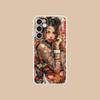 Retro Tattoo Girl Mobile Phone Case for Samsung Galaxy S25 S24 S23 S22 S21Plus FE Ultra Clear Colorful Cover Pretty Smartphone