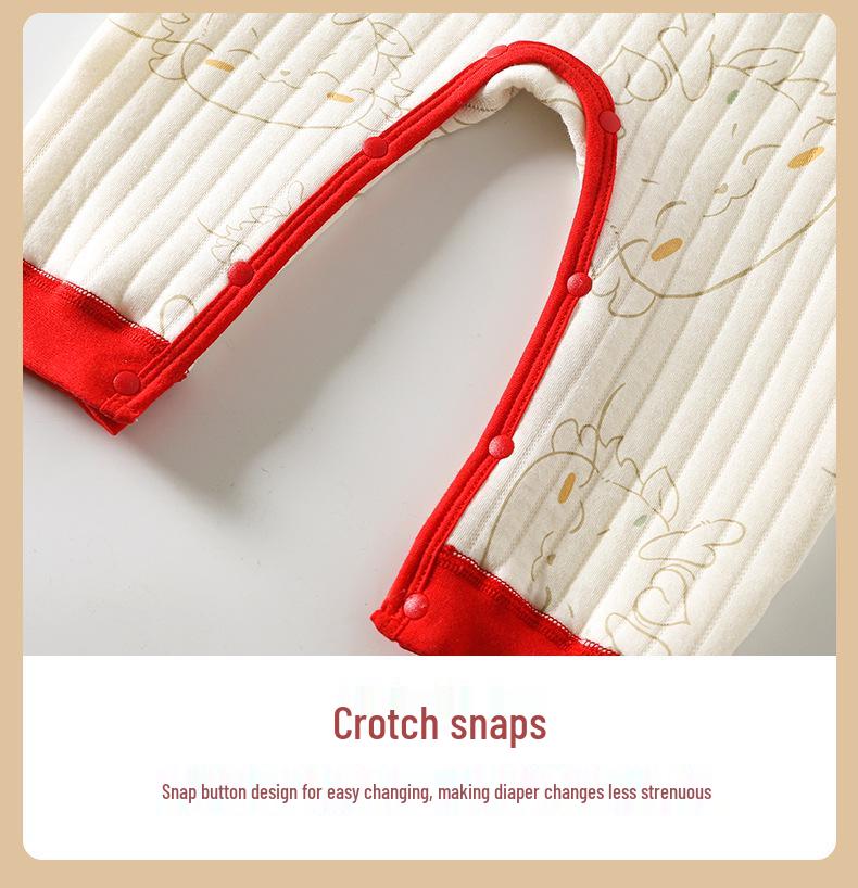 Newborn Quilted Winter Warm Set: Two-Piece Snap Crotch Baby Clothes for Autumn/Spring