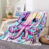 Octopus Print Flannel Blanket, High quality Comfortable for All Seasons, Home Decor, Warmth and Comfort, Perfect for Christmas Gifts