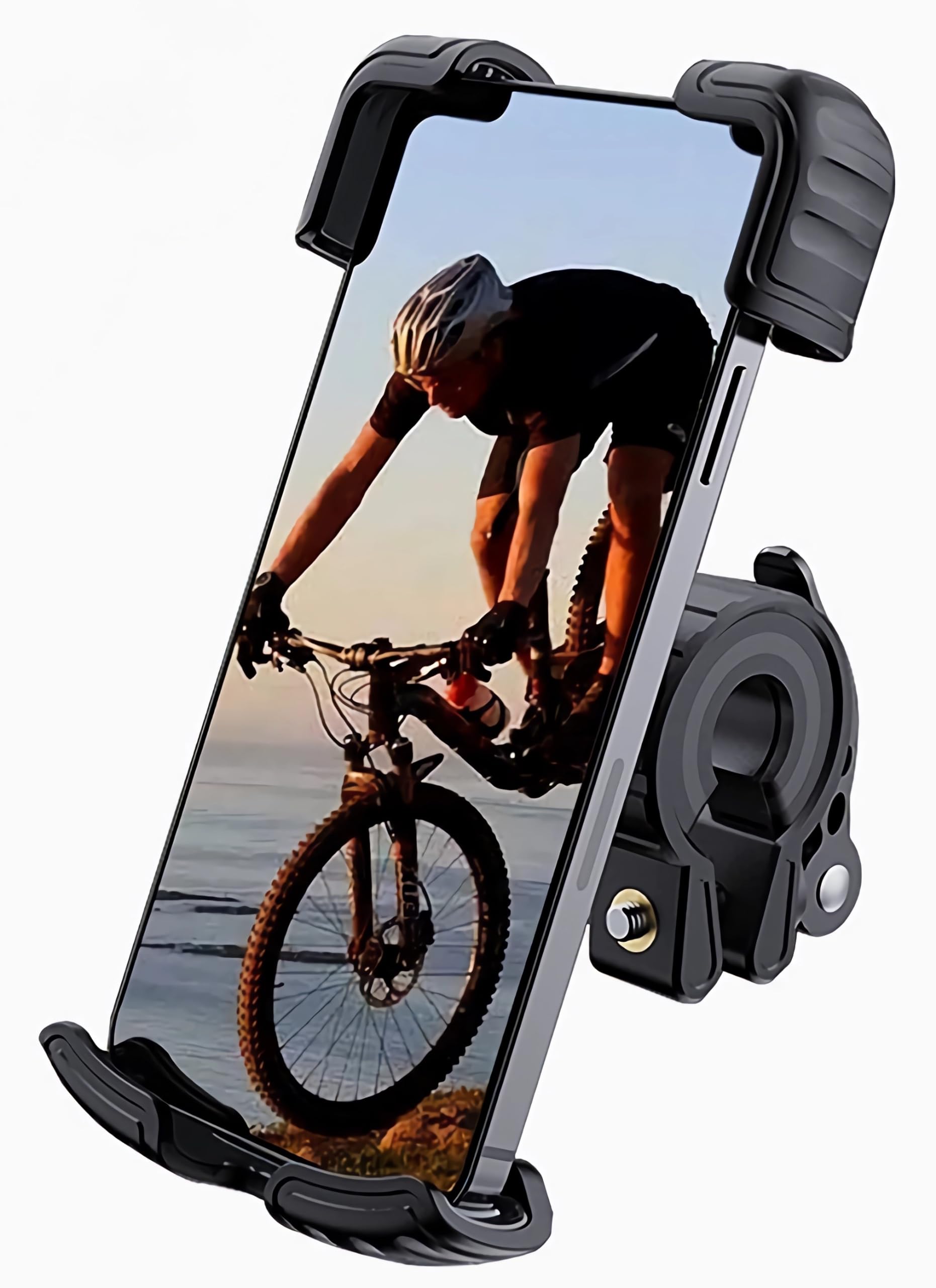 

JYCSH Bicycle Smartphone Cell Phone Stand for Thick Easy Drop Vibration Compatible with Multiple Models Black Holder, iPhones, Installation, чёрный