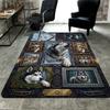 Wolf Portraits Pattern Rug Floor Mat for Living Room or Bedroom Soft and Comfortable Carpet a Gift for Birthday and Holiday.