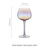 Handmade Iridescent Rainbow Glass Wine Goblets, Apple Shape (Set of 2)