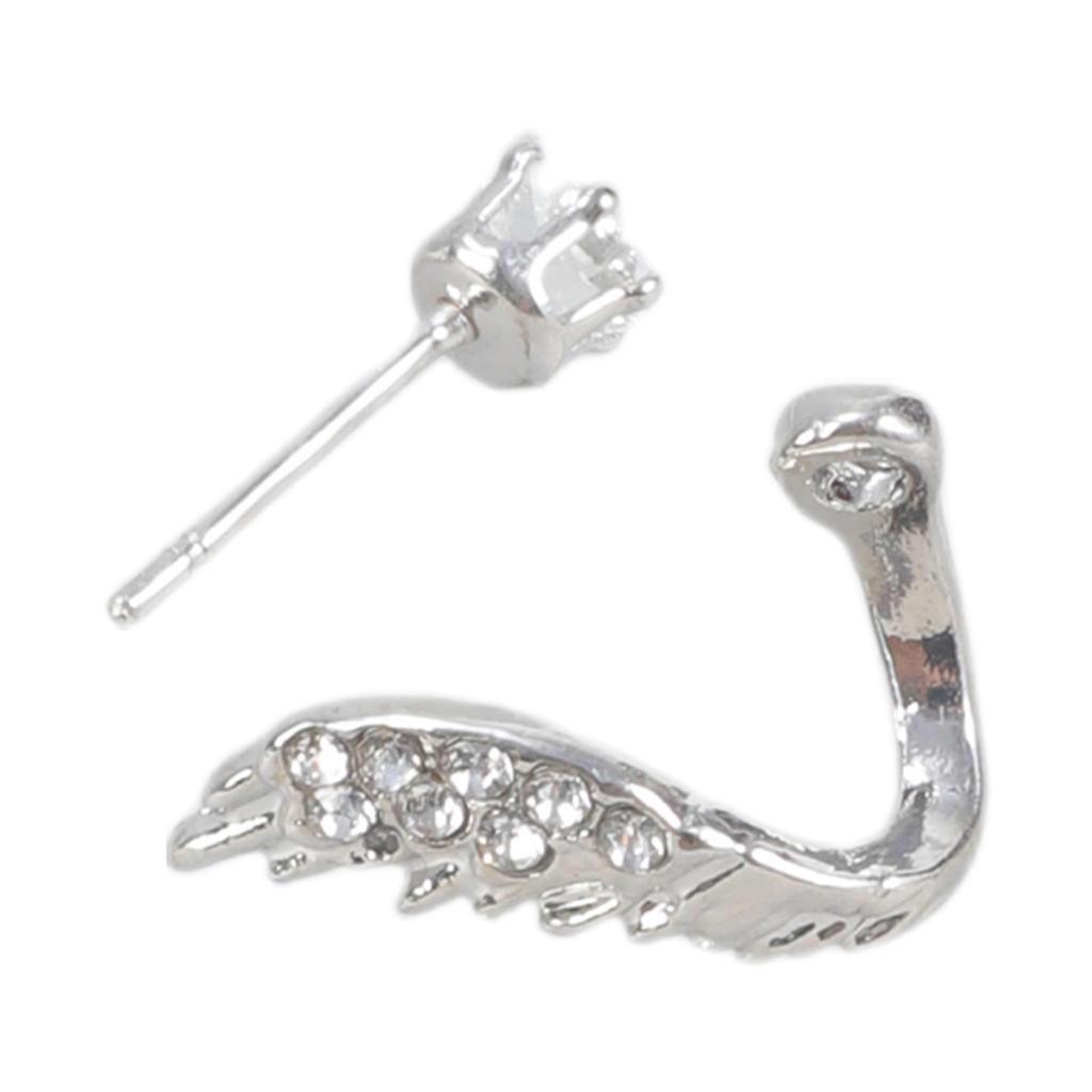 Angel Wing Inspired Ear Bone Nail With Rhinestones Cartilage Stud Earring Dainty Jewelry For Women Fashion Accessories
