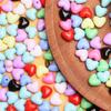 500g Für Schmuckherstellung Bonbonfarben Armband Halskette Zubehör Herzperlen Acryl Lose Perlen DIY Schmuckzubehör Charms