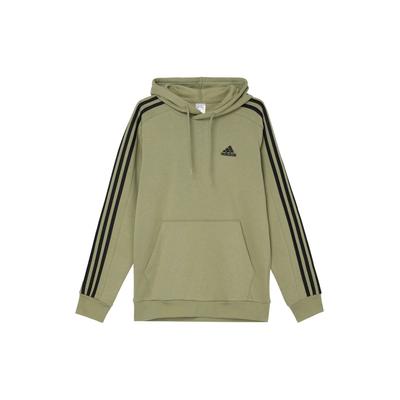 Essentials Fleece 3-Stripes Hoodie Men Hoodies Tent-Green JI6425