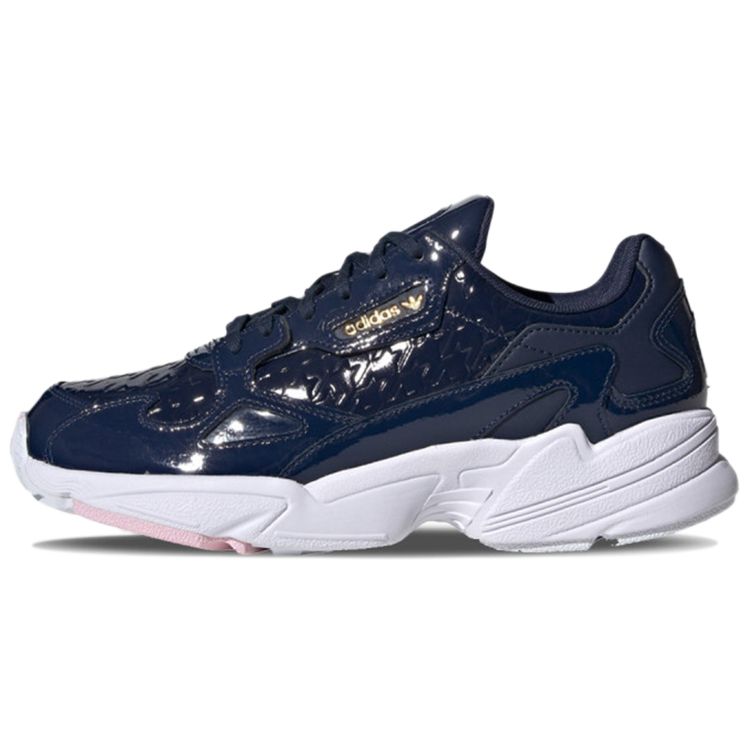 Adidas Originals Falcon Pohodlné Módní Odolné Prodyšné Nízké Pánské Tenisky Dámské námořnicky modré FV1119