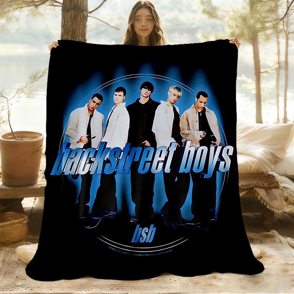 1pc Backstreet Boys Outdoor Blanket Lightweight Flannel, Soft & Warm, All-Season Use for Sofa, Outdoor, Camping, Living Room049