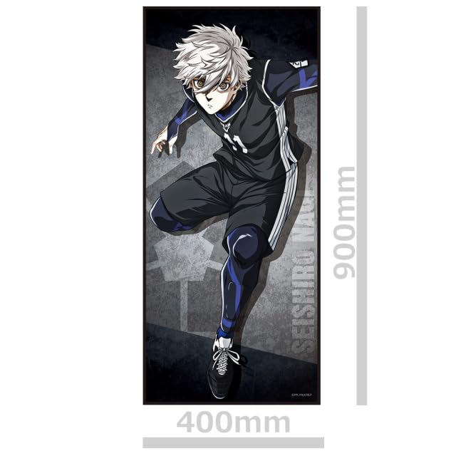 Anime "Blue Lock" Duży ręcznik z postacią F z przypinką [Nagi Seishiro]