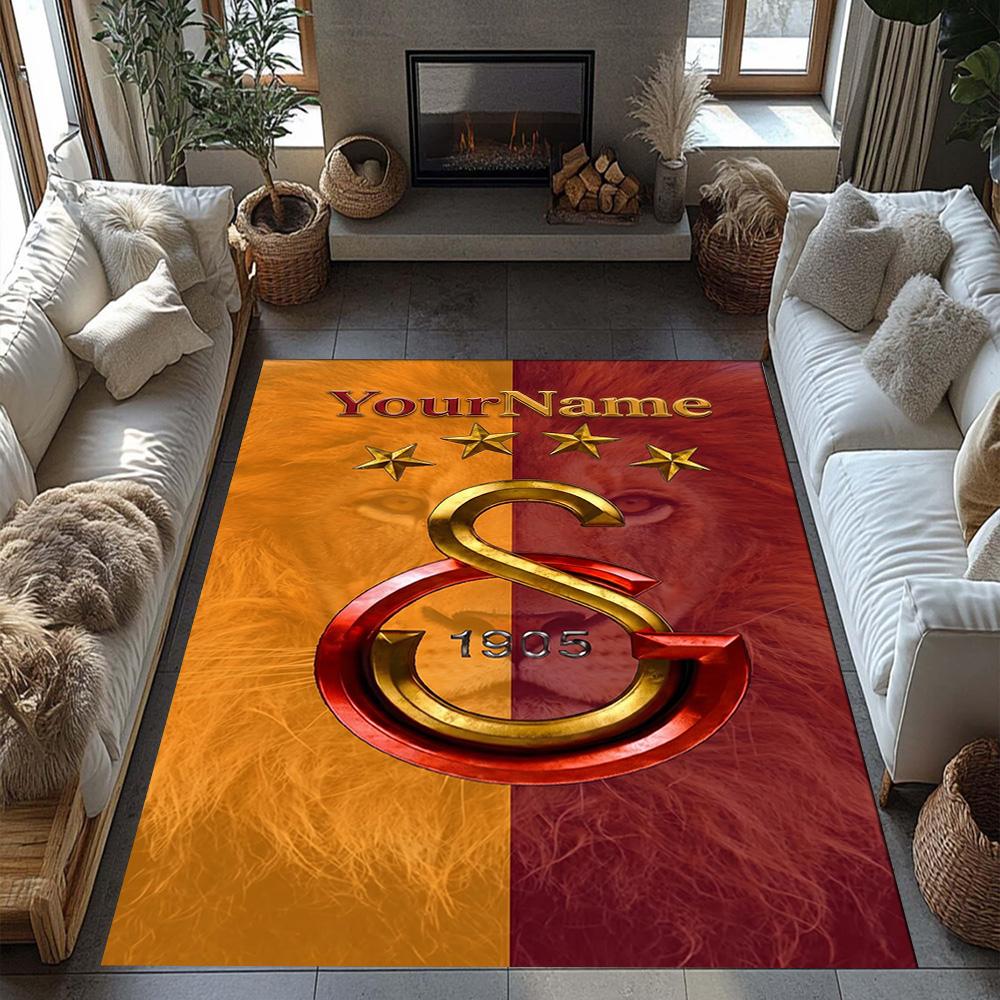 Galatasaray 23 Customize Your Name Floor Rug Office Rug Suitable for Kitchen Dining Room Entryway Game Room Antislip Carpet Decorate Offices