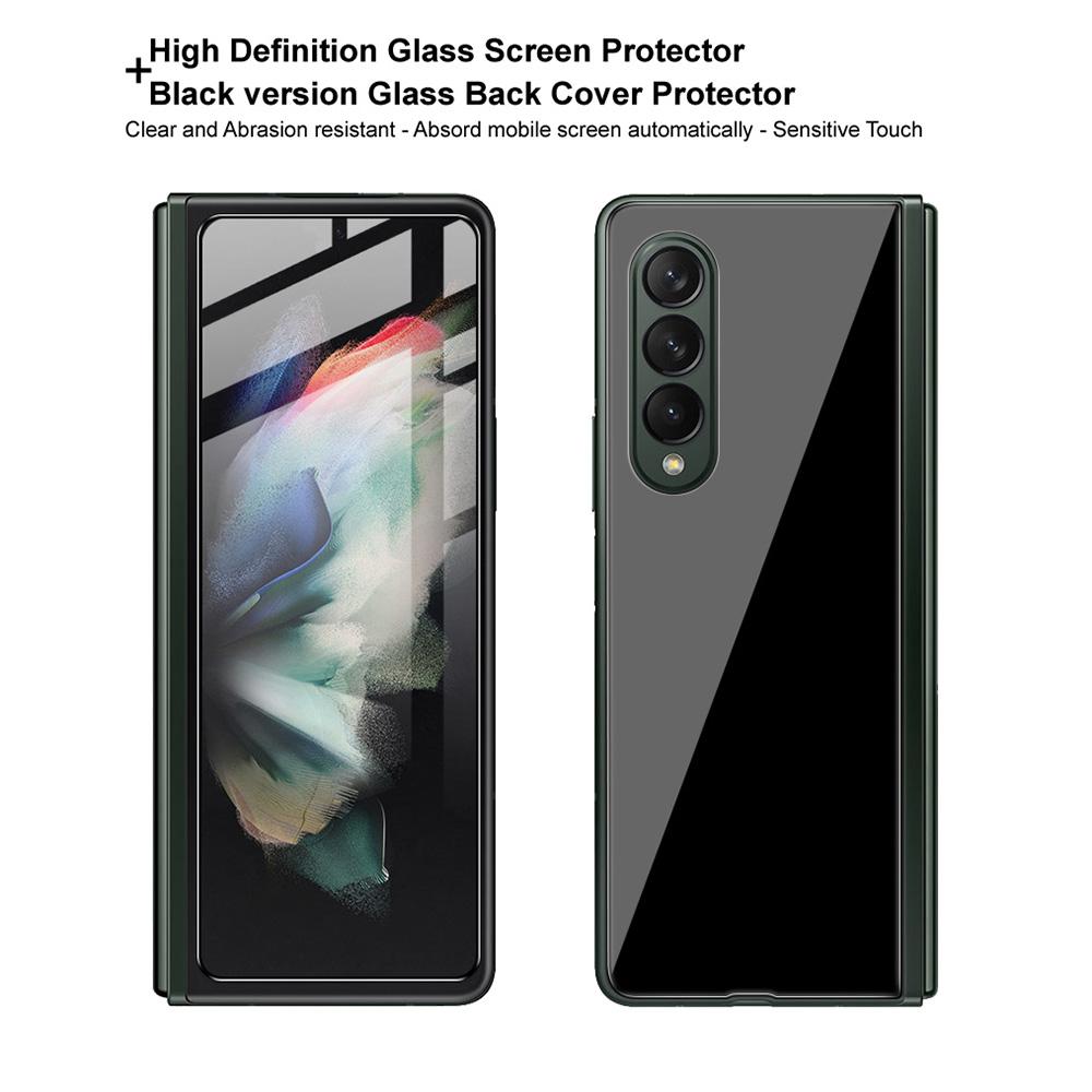 IMAK For Samsung Galaxy Z Fold4 5G 1 Set Front and Back Tempered Glass Full Screen Protector HD Clear Full Glue Film