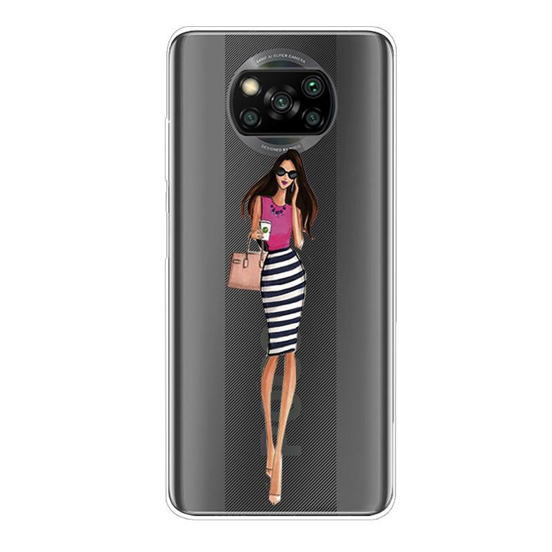For Xiaomi Poco X3 NFC Case TPU Silicone Soft Cartoon Clear Case for Poco X3 Pro Phone Cover PocoX3 Pro Global Transparent Coque