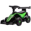 Children's F1 Ride-On Push Car, Musical Steering Wheel, Quiet Wheels, 18-36 Months, Green