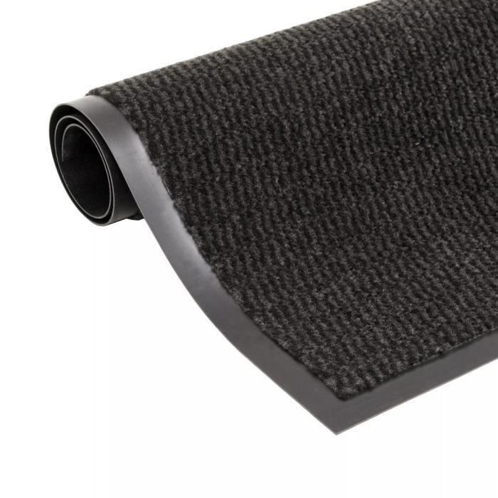 Paillasson - vidaXL - Rectangulaire - 80 x 120 cm - Noir - Antidérapant