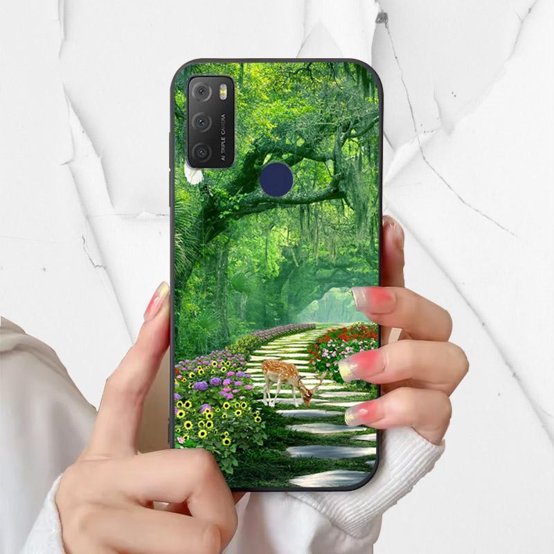 For Alcatel 1S 2021 Case 6025H 6025D Fashion Silicone Soft TPU Phone Cover For Alcatel 1 S 2021 1S(2021) Case Funda Coque Bumper
