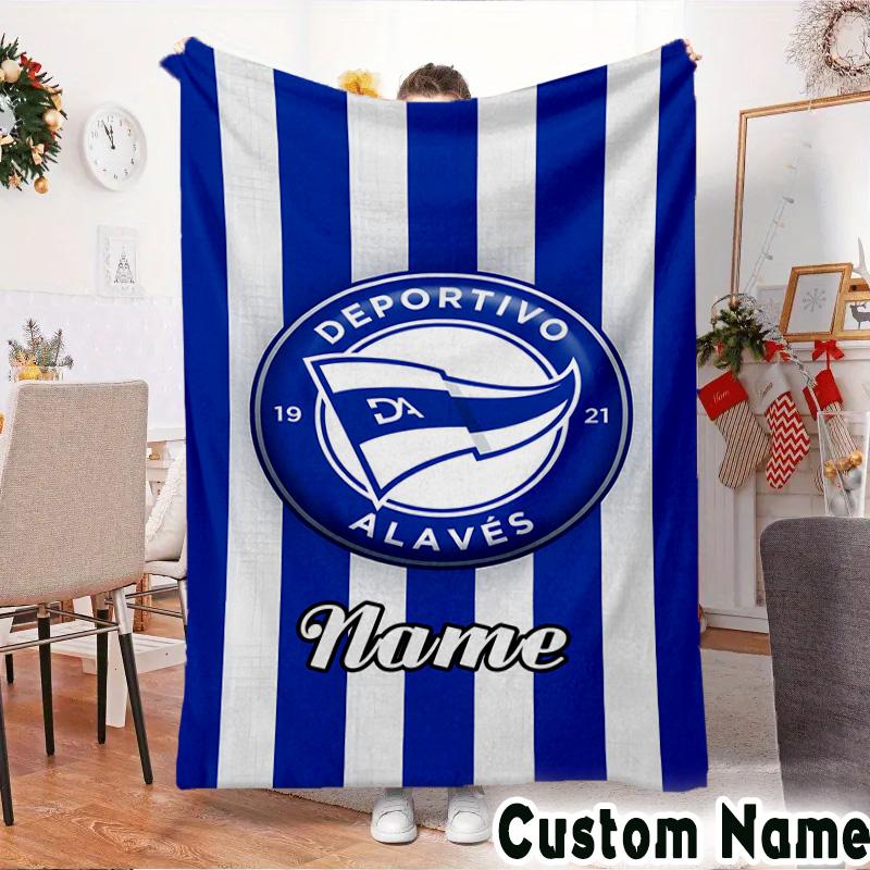 Custom Name Deportivo Fan Gear Throws Blanket Flannel Blankets for Couch Bed Gifts for Men Women Picnic blanket Christmas fan gifts