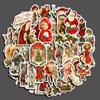 Merry Christmas House Stickers: Santa Claus Planner DIY Decoration - 50 Sheets for Phone & More