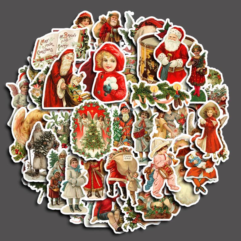 Merry Christmas House Stickers: Santa Claus Planner DIY Decoration - 50 Sheets for Phone & More