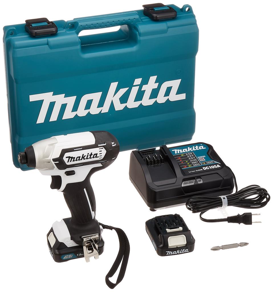 Makita impact driver TD110 white torque 110Nm battery and charger included TD110DSHXW (10.8V) 1.5Ah