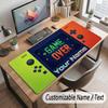 Spielcontroller-Thema Benutzerdefiniertes Mauspads Personalisierter Druck Name Text Schreibtischunterlage Für Home Office Tischdekoration