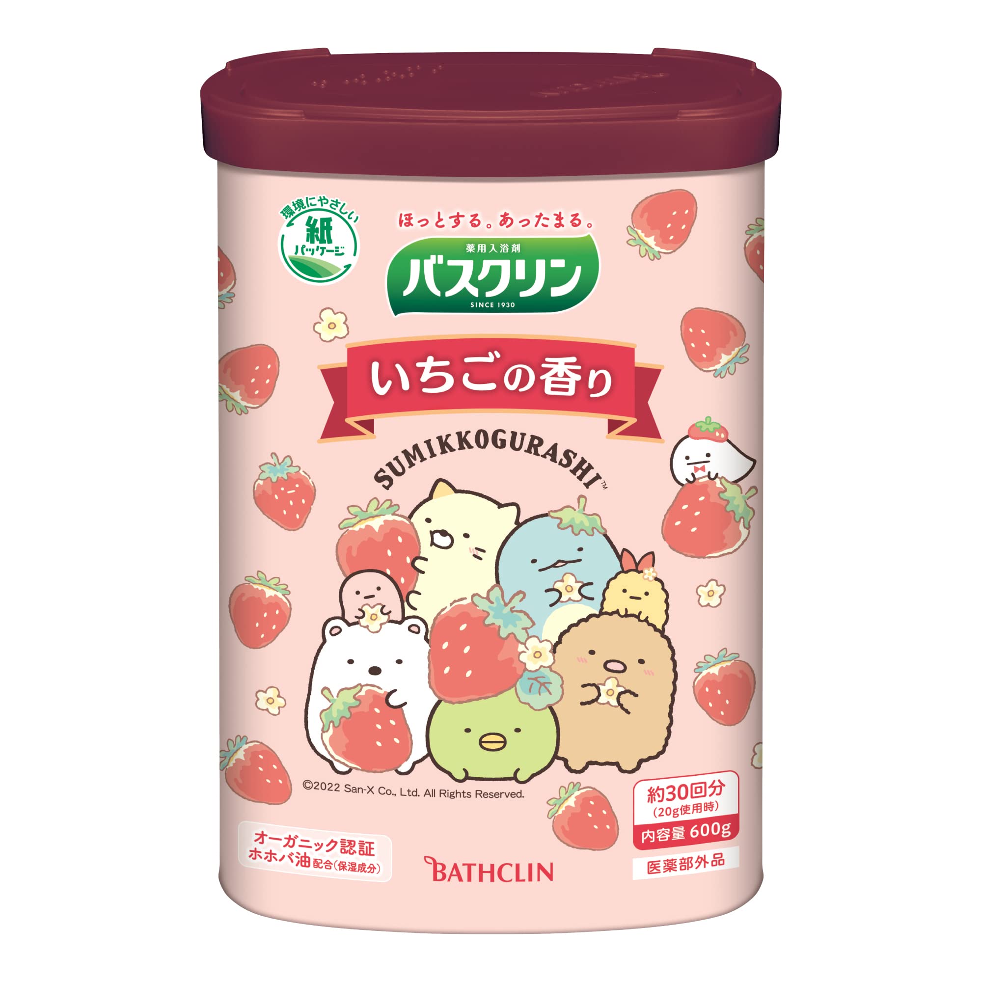 

Bathclin Bath Strawberry 600g 30 Sumikkogurashi Design Additives, Scent, (approximately uses), [Quasi-drug]