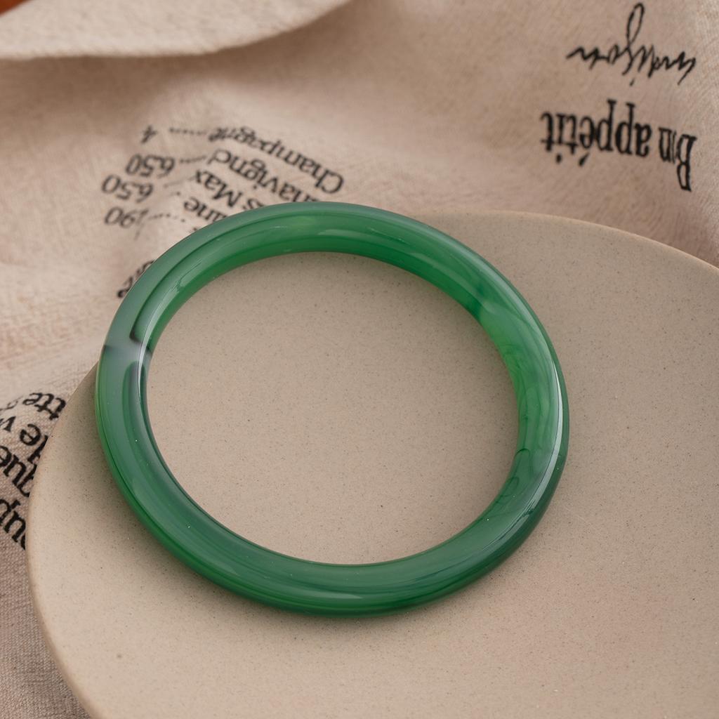 Retro Medium Plain Circle Smudge Round Bracelet Simple Temperament Acrylic Bracelet Niche Design Jewelry