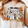 Personalized Halloween Shirt, Spooky Goose Shirt, Custom Name Tee, Halloween Teacher Shirt, Cute Ghost Shirt, Fall Spooky Season Tee