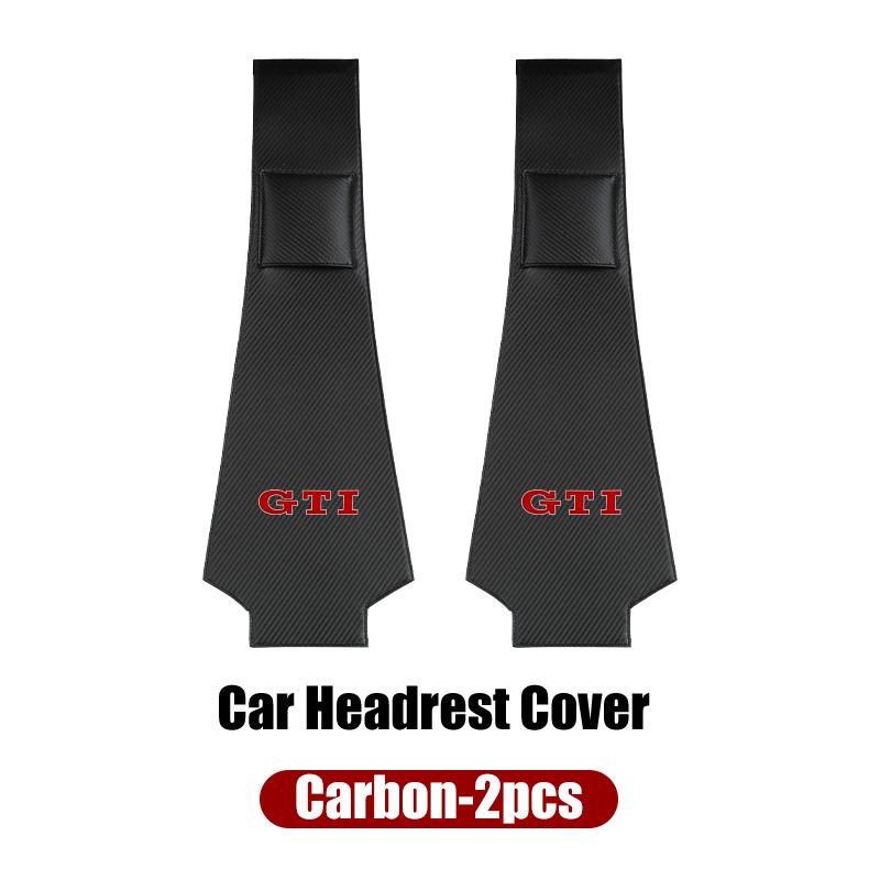 Car Leather Headrest RTIS555 Protective Cover Storage Bag For Volkswagen VW Golf 4 6 7 GTI Tiguan Passat B5 B6 B7 CC Jetta MK5 MK6 Polo