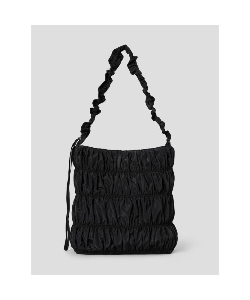 8Seconds 3-Tier Shirred Crossbody Bag Medium Black