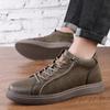Fashion Luxury Brand Lace-Up Male Ankle Boots Fashion Men's Shoes Genuine Leather Mens Sneakers New Trend Male Comfortable Walking Shoe