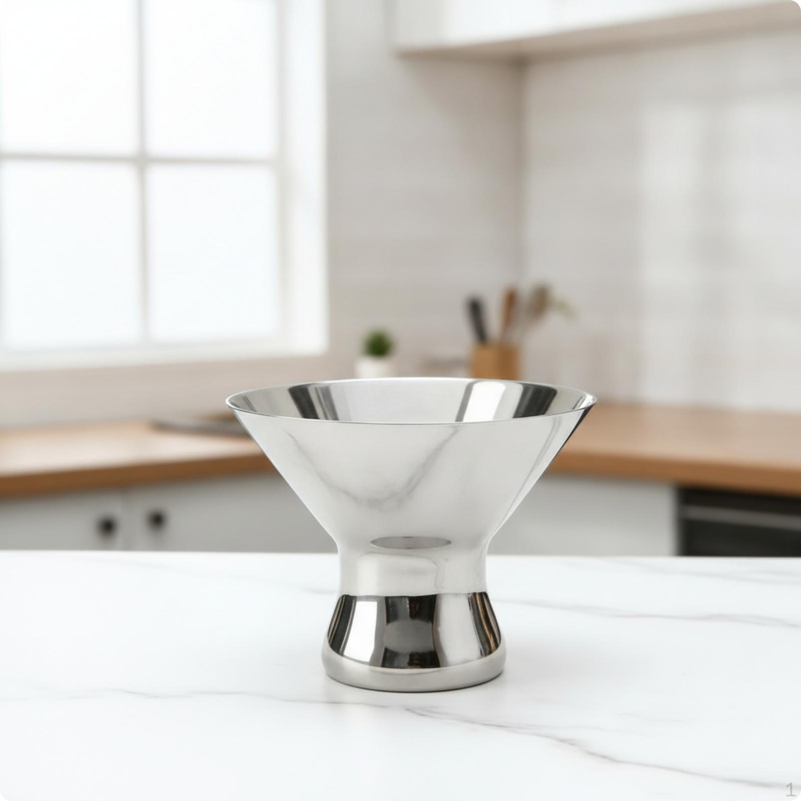 Stainless Steel Dessert Cup Polished Finish Goblet Thickened
