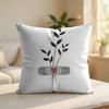 Black White Fashion Ins Sexy Cushion Cover Silky Short Plush Invisible Zipper Dustproof Sofa Pillow Case For Home Decor