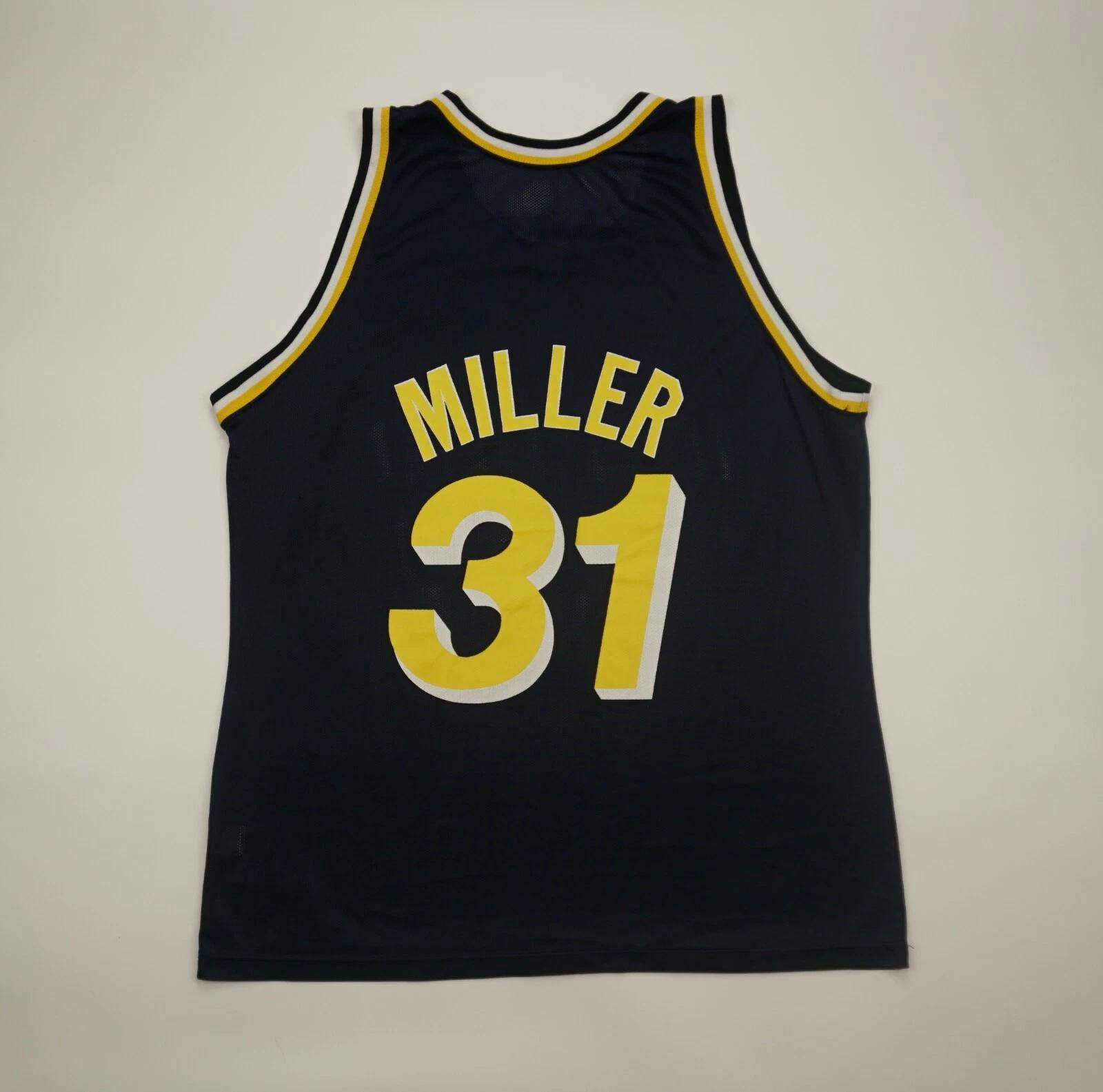 Vintage Reggie Miller #31 Indiana Pacers NBA Finals Champion Jersey Shirt 48 2XL