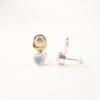 Milky Opal  Gemstone 925 Sterling Silver Jewelry Handcrafted Stud Earrings 0.8" EE-141-20