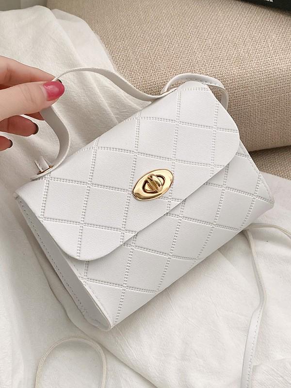 Korean Style Diamond Stripe Women's Crossbody Square Bag