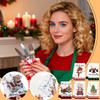 5 Stück Weihnachts-Küchentücher Festliches Geschirrtuch Weihnachtsmann Elch Schneemann Wichtel Weihnachtstücher für Feiertagsparty Zuhause Essen