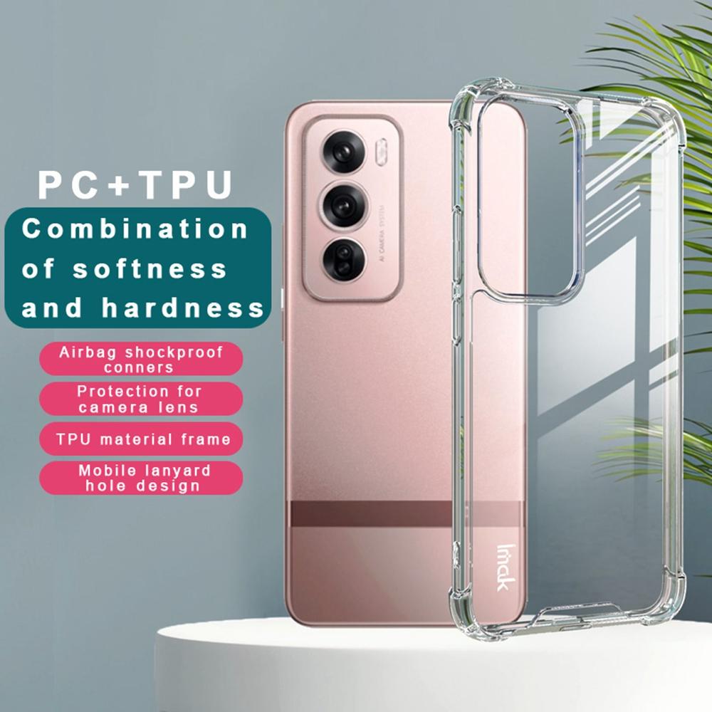 

IMAK For Oppo Reno12 Pro 5G (Global) Case PC+TPU Shockproof Clear Phone Cover A