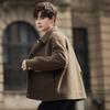 Double-sided Woolen Coat Jacket Men's Autumn and Winter Short Lapel Casual Men's Woolen Jacket Korean Version Trend