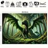 2D Magischer Grüner Drache Foto Hintergrund für Studio Fotoshooting