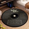 Retro Vinyl Record Music Carpet Soft Non-slip Durable Back Decorative Rug for Living Bedroom Bedside Sofa Lounge Coffee Table