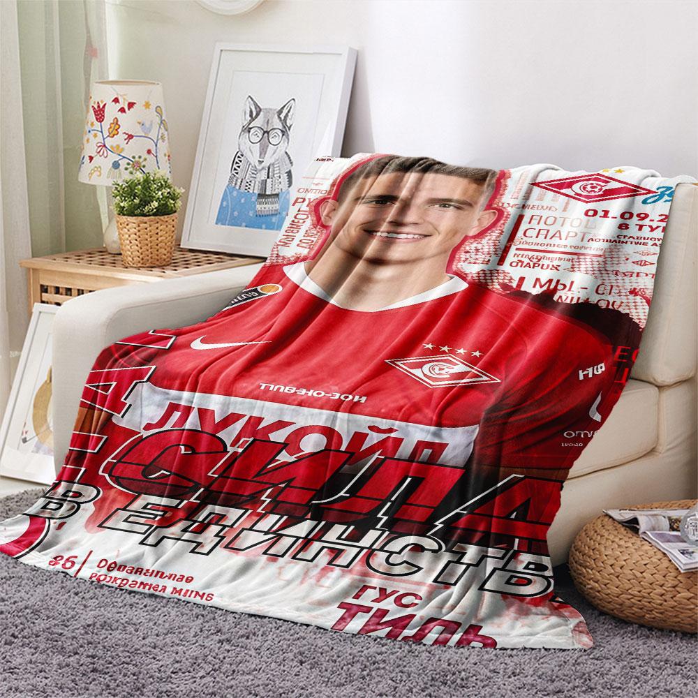 1PC Spartak Moscow Spirit Blanket, High quality Comfortable for All Seasons, Home Decor, Warmth and Comfort