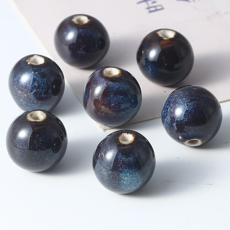 16mm Retro Ceramic Beads for DIY Bracelets & Necklaces