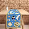 Passover Linen Table Runner Pesach Seder Jewish Party Decoration Matzo Red Wine Home Kitchen Dining Table Runner Passover Decor