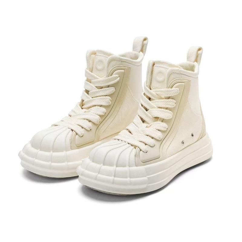 

Кеды с высоким верхом и мыском-ракушкой, женские спортивные и повседневные туфли на толстой подошве с увеличением роста, весенние новые кеды 40 белый