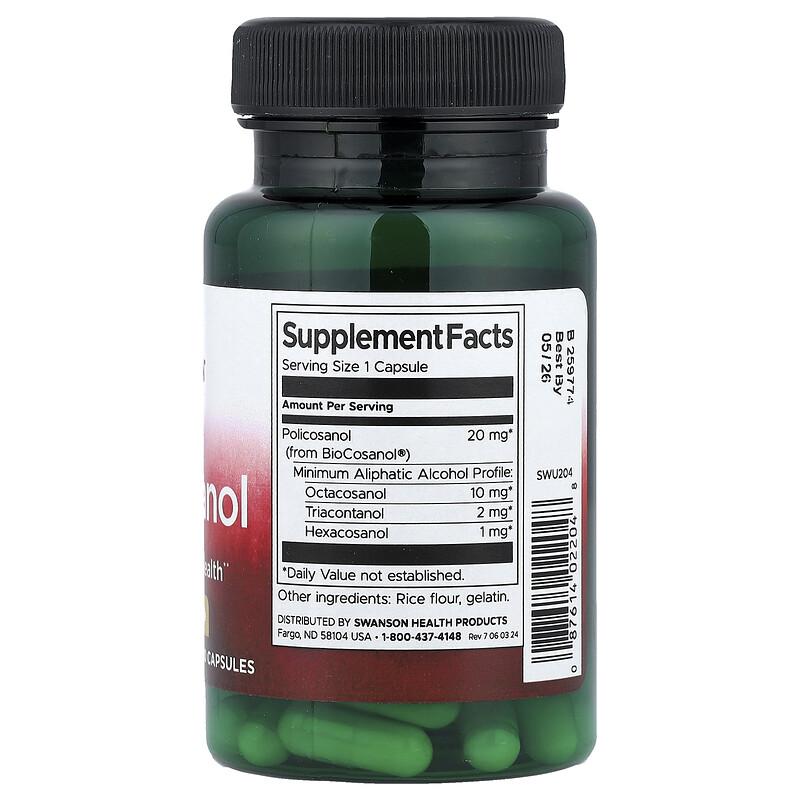 Policosanol, 20 Mg, 60 Capsules