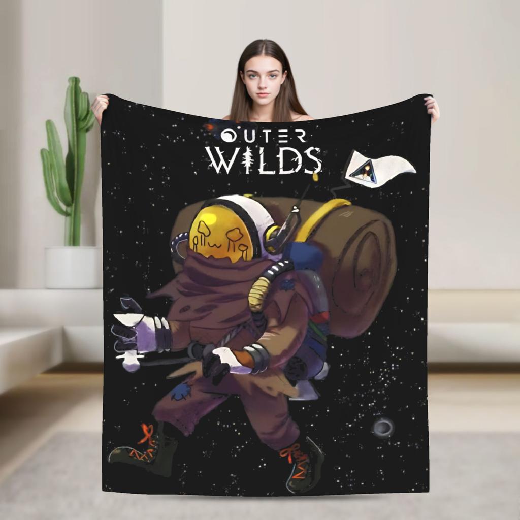 Outer Wilds Hearthian System Map Plush Blanket Kids Adult  Flannel Throw Blanket For Couch Bed Warm Soft Bedspread Gift Idea