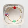 Unique and fun charms gold beads Bracelet Color motif charm gold bead bracelet (band type, hook type)