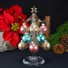 Four Cart Cute Handmade Glass Crafts [Pastel Tree] X 6-Piece Set