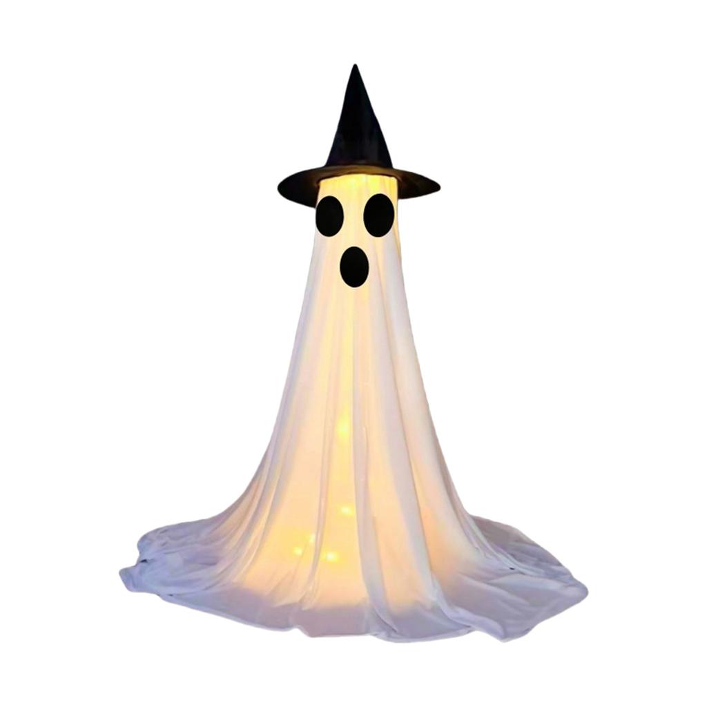Glowing Ghost Figure Ornament Halloween Decoration 120cm High For Porch Front Yard Garden Display Indoor and Outdoor